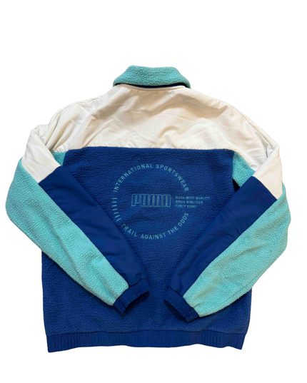 Puma Trail Against The Odds Colorblock Sherpa Fleece Jacket - L