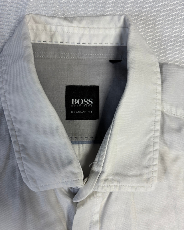 Hugo Boss White Regular Fit Long Sleeve Shirt
