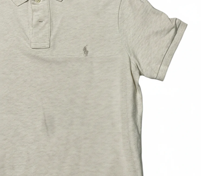 Polo Ralph Lauren Beige Short Sleeve Custom Slim Fit Polo Shirt