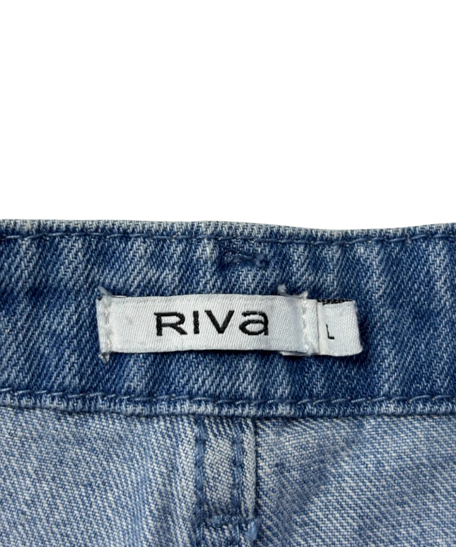 Riva Blue Wide Leg High Waisted Denim Jeans