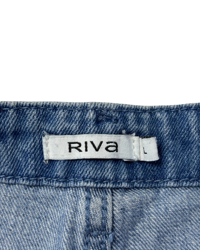 Riva Blue Wide Leg High Waisted Denim Jeans
