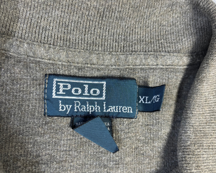Polo Ralph Lauren Brown Textured Quarter-Zip Sweater
