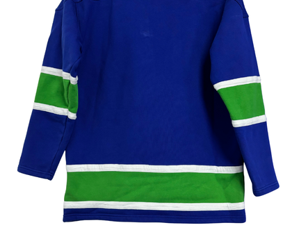 NHL Fanatics Blue Vancouver Canucks Lace-Up Sweatshirt