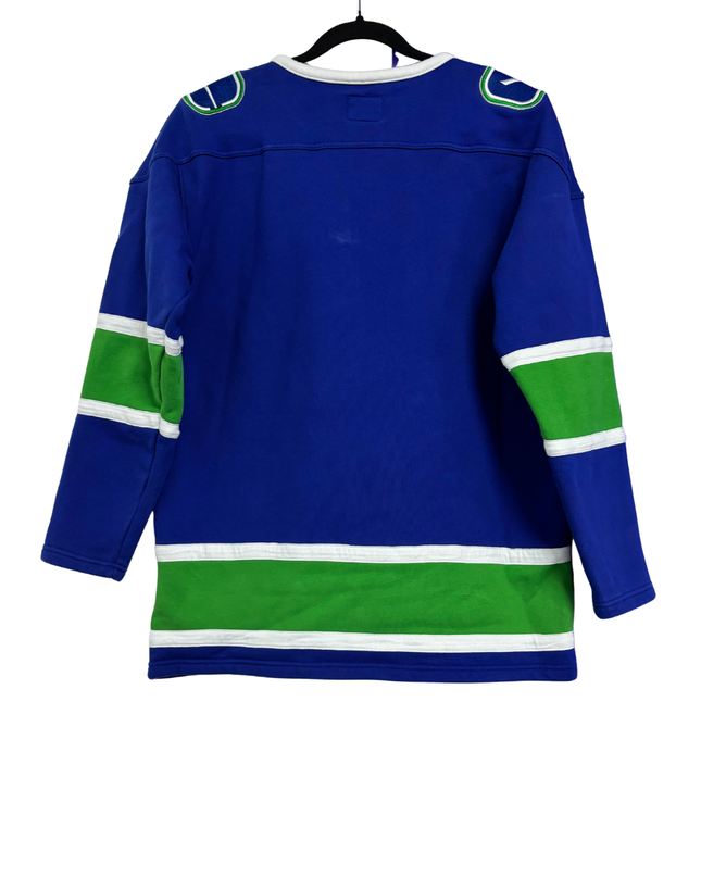 NHL Fanatics Blue Vancouver Canucks Lace-Up Sweatshirt