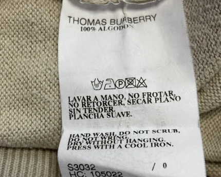 Thomas Burberry Beige Crew Neck Knit Sweater