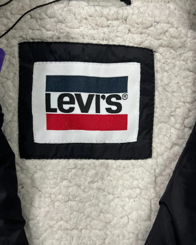 Levi's Black Quilted Sherpa-Lined Bomber Jacket
