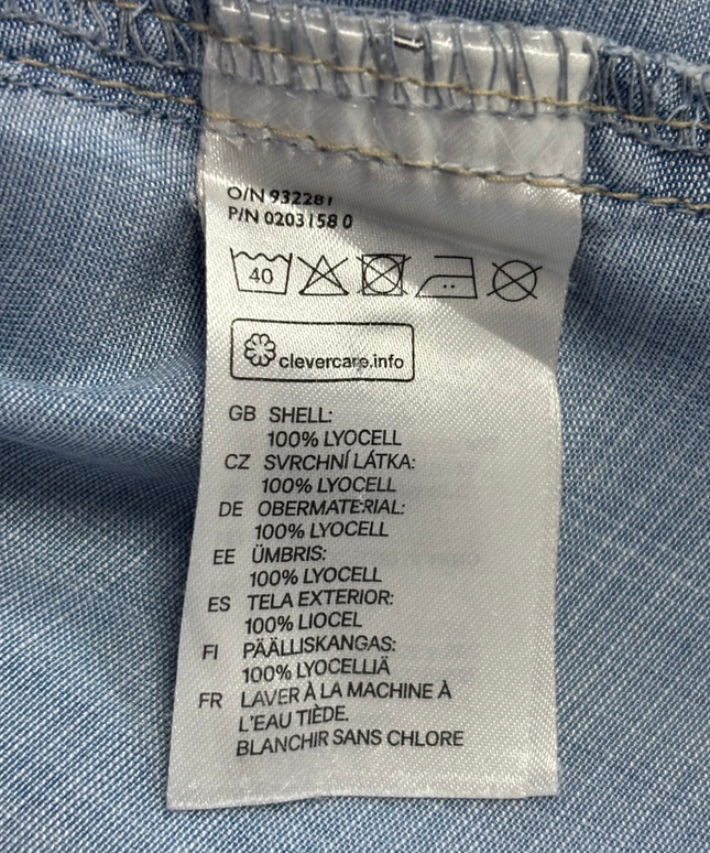 H&M Blue Denim Button-Down Shirt Dress