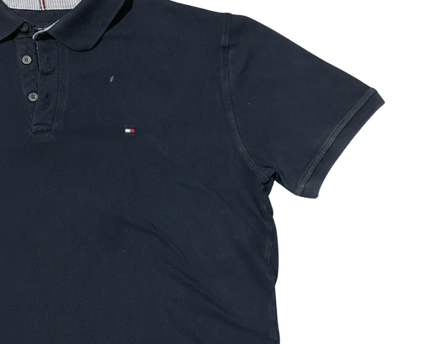 Tommy Hilfiger Navy Blue Slim Fit Stretch Polo Shirt