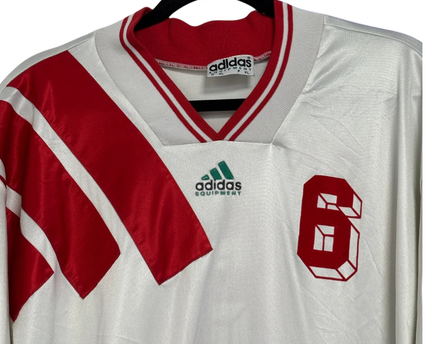 Adidas White/Red Vintage Equipment Soccer Jersey Dolberg #6