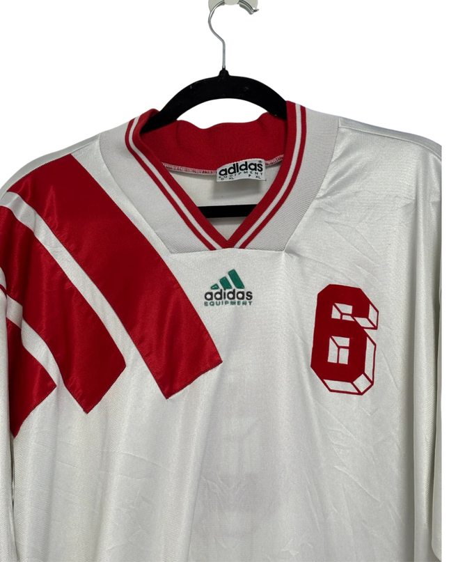 Adidas White/Red Vintage Equipment Soccer Jersey Dolberg #6
