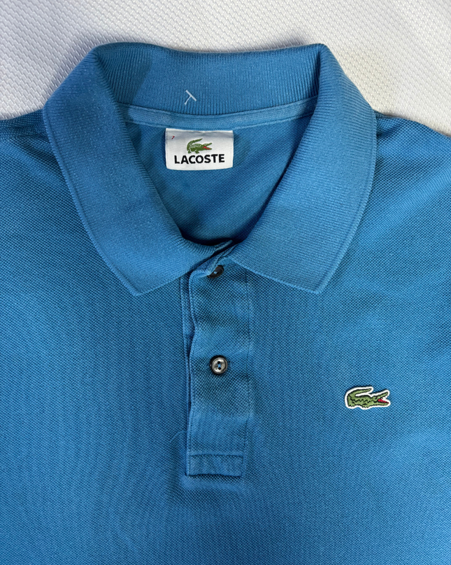 Lacoste Blue Long Sleeve Piqué Polo Shirt