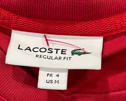 Lacoste Red Regular Fit Crew Neck T-Shirt