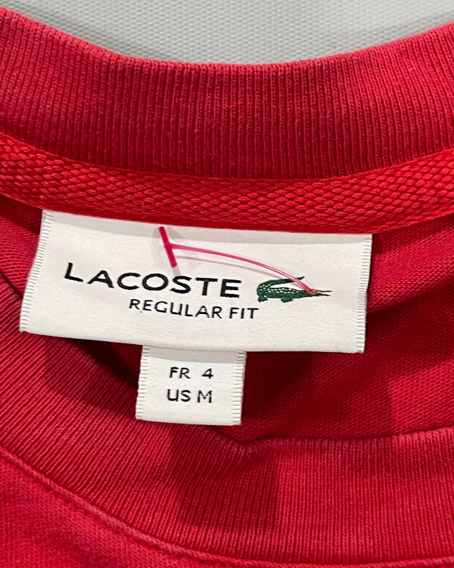 Lacoste Red Regular Fit Crew Neck T-Shirt
