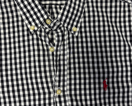 Polo Ralph Lauren Slim Fit Black and White Gingham Check Shirt