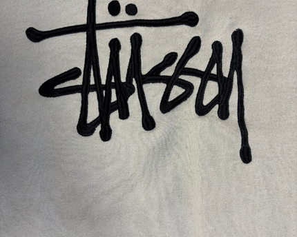 Stussy Black/Beige Colorblock Embroidered Sweatshirt