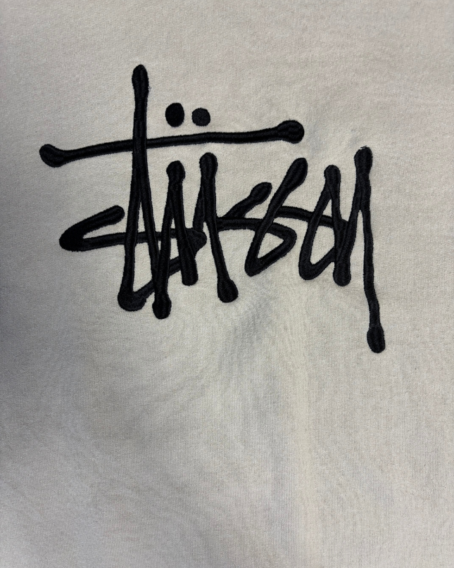 Stussy Black/Beige Colorblock Embroidered Sweatshirt