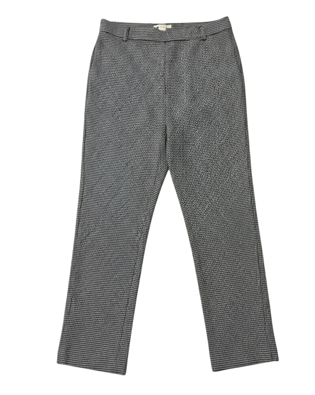 H&M Black/White Houndstooth Tailored Slim-Fit Pants