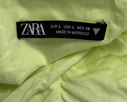 Zara Lime Green Midi Dress with Sweetheart Neckline