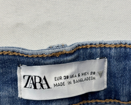 Zara Blue High-Waisted Skinny Jeans