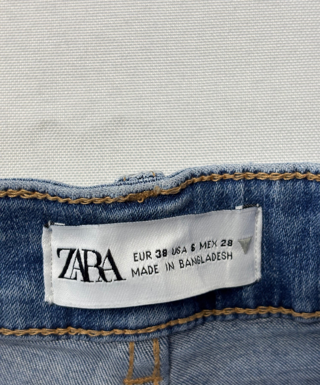 Zara Blue High-Waisted Skinny Jeans