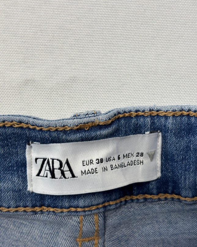 Zara Blue High-Waisted Skinny Jeans