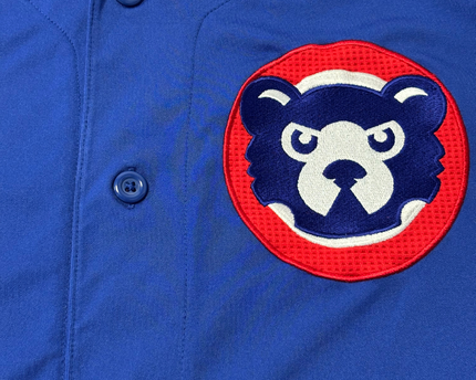MLB Genuine Merchandise Blue Chicago Cubs Mascot Baseball Jersey