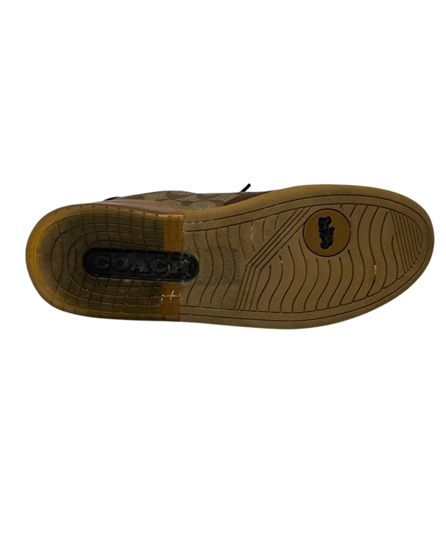Coach Brown Signature Monogram Low-Top Sneakers