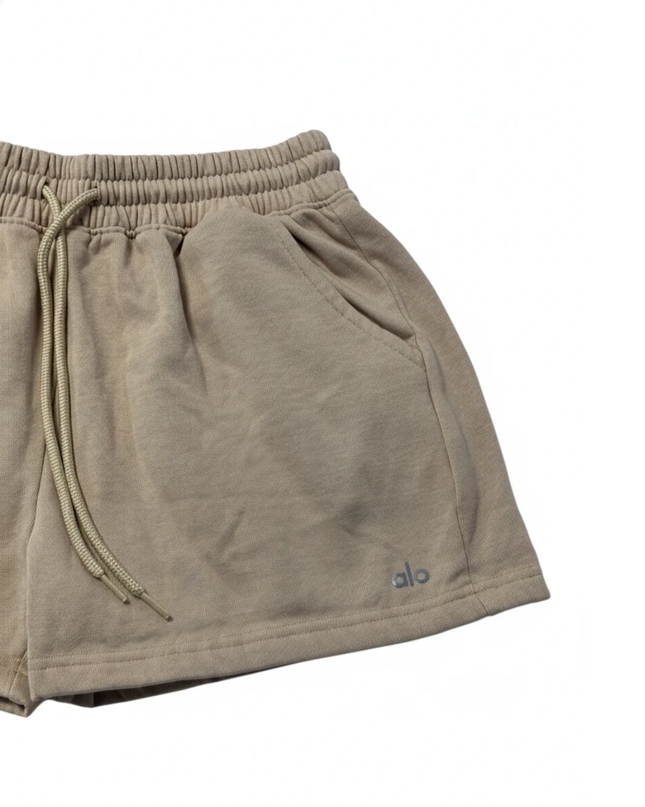 Alo Yoga Beige High-Waist Accolade Sweat Shorts