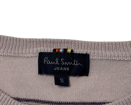 Paul Smith Jeans Purple Striped Long Sleeve Sweater