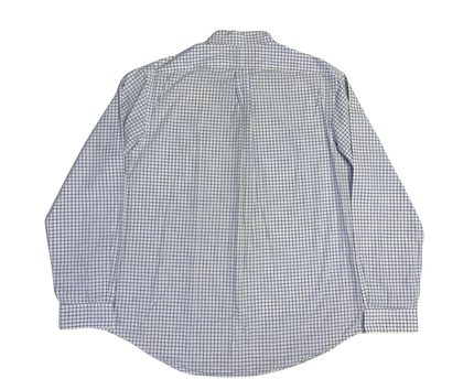 Ralph Lauren White Checked Polo Player Slim Shirt