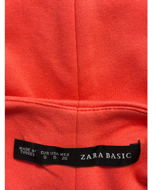 Zara Basic Red Wrap Front Sleeveless Bodycon Dress