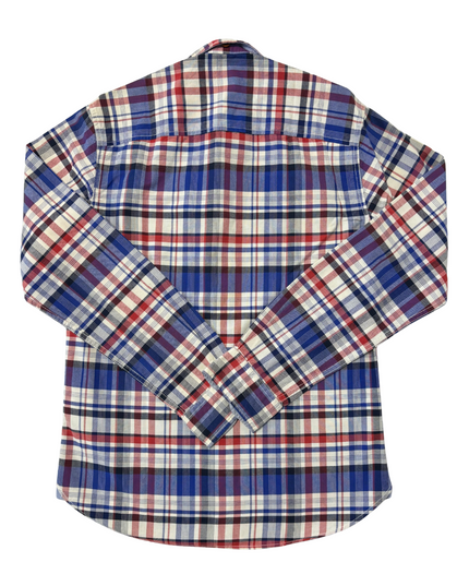 Jack & Jones Red, Blue & White Plaid Flannel Shirt - S