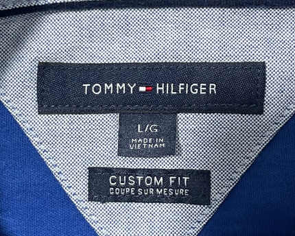 Tommy Hilfiger Blue Custom Fit Short Sleeve Polo Shirt