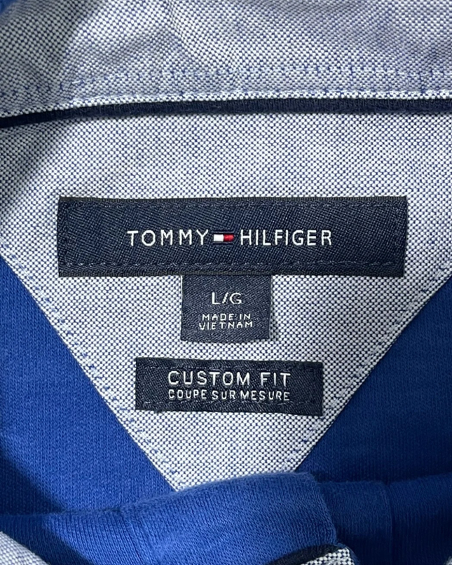 Tommy Hilfiger Blue Custom Fit Short Sleeve Polo Shirt