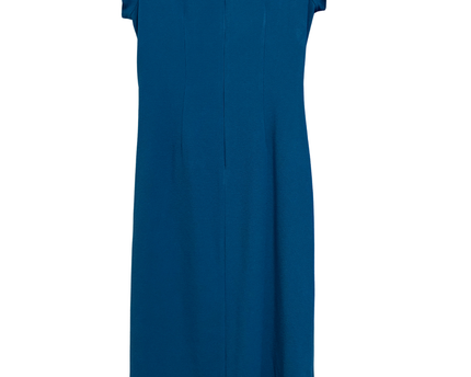 Lily & Franc Teal Knotted Front Midi Dress
