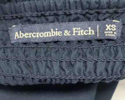 Abercrombie & Fitch Navy Blue Smocked Back Maxi Dress