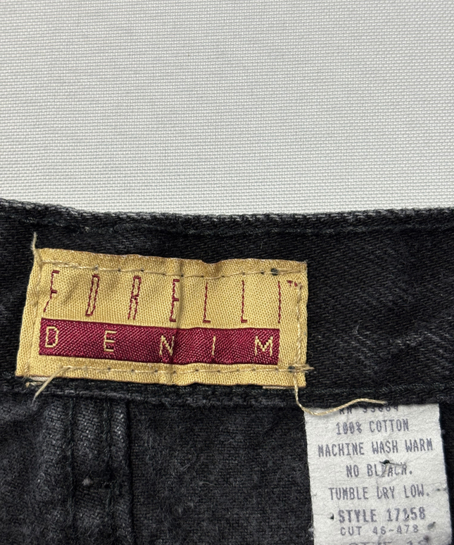Forelli Denim Black High-Waisted Tapered Jeans