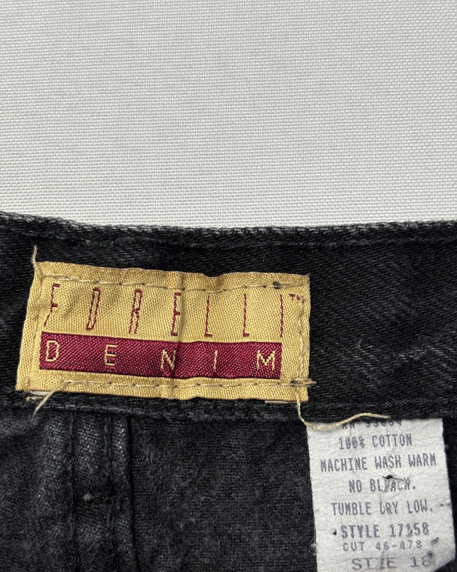 Forelli Denim Black High-Waisted Tapered Jeans