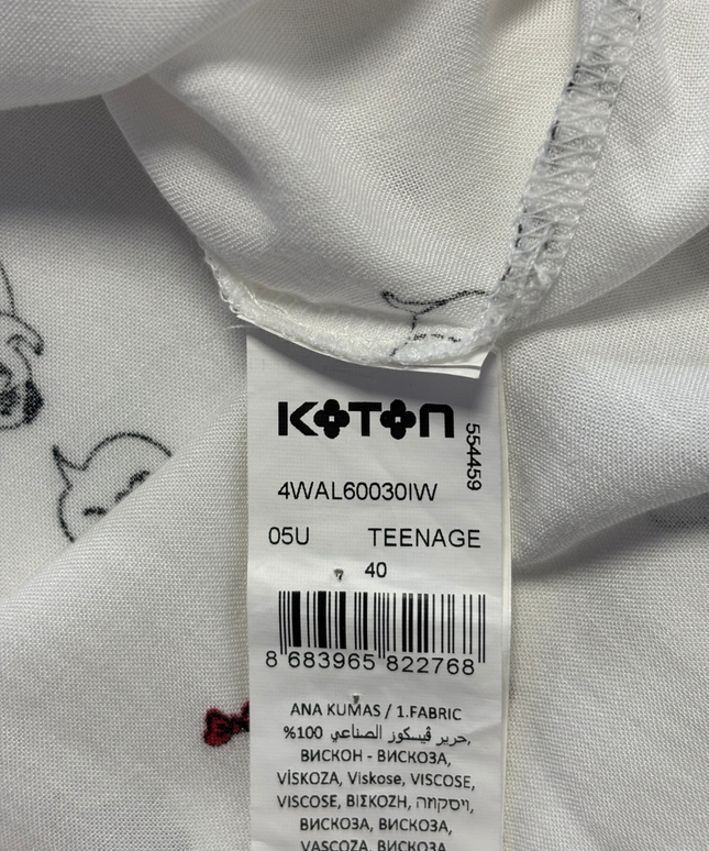 Olé by Koton White Pug Print Graphic Button-Down Shirt