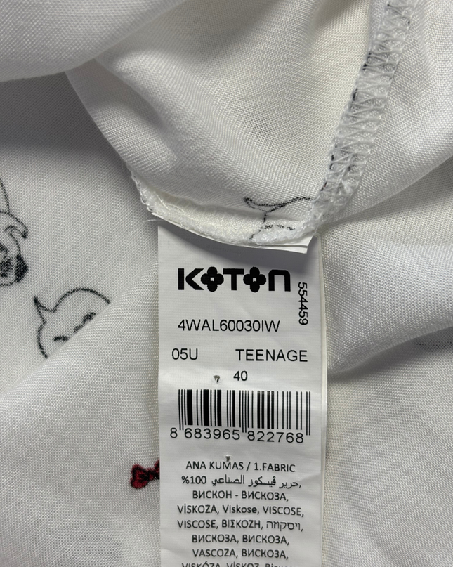 Olé by Koton White Pug Print Graphic Button-Down Shirt
