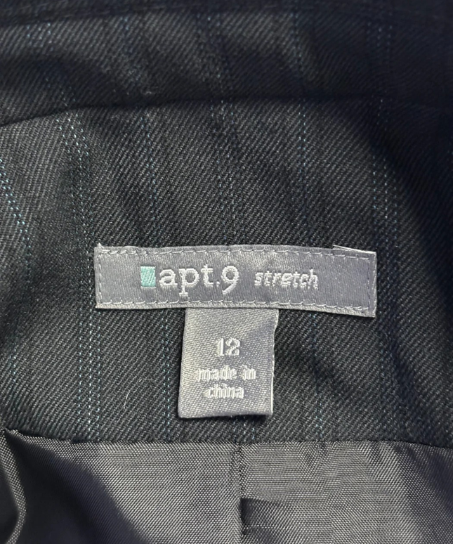 Apt. 9 Black Pinstripe Two-Button Blazer