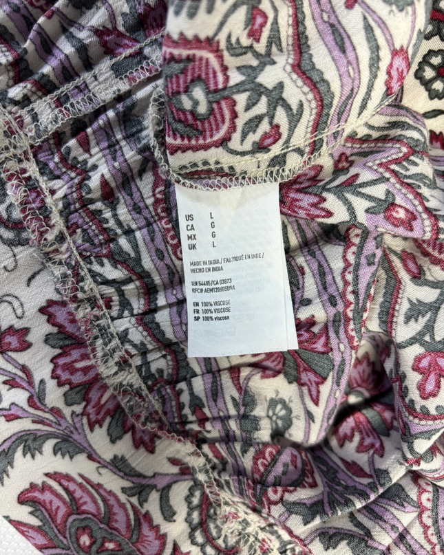 American Eagle Outfitters Multicolor Floral Paisley Tiered Mini Dress