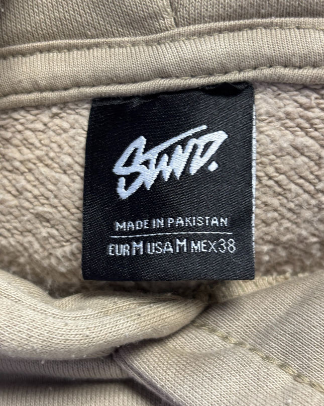 STWD Beige Oversized Graffiti Graphic Hoodie