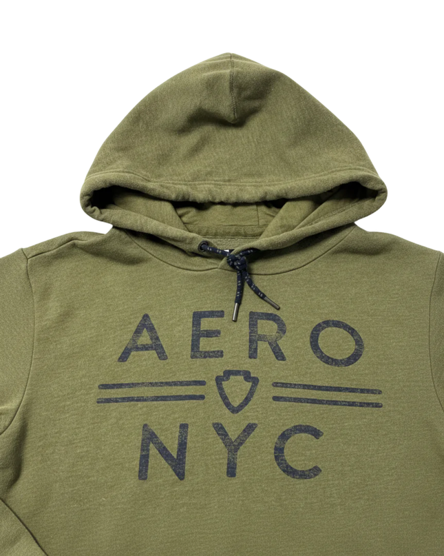 Aéropostale Olive Green Graphic Pullover Hoodie
