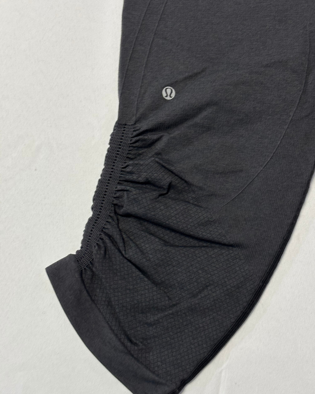 Lululemon Charcoal Ruched Cropped Leggings