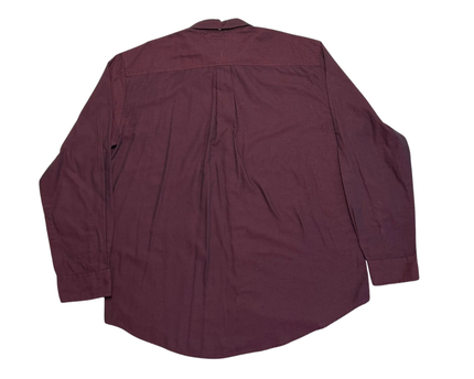 Tommy Hilfiger Burgundy Flag Logo Long Sleeve Shirt