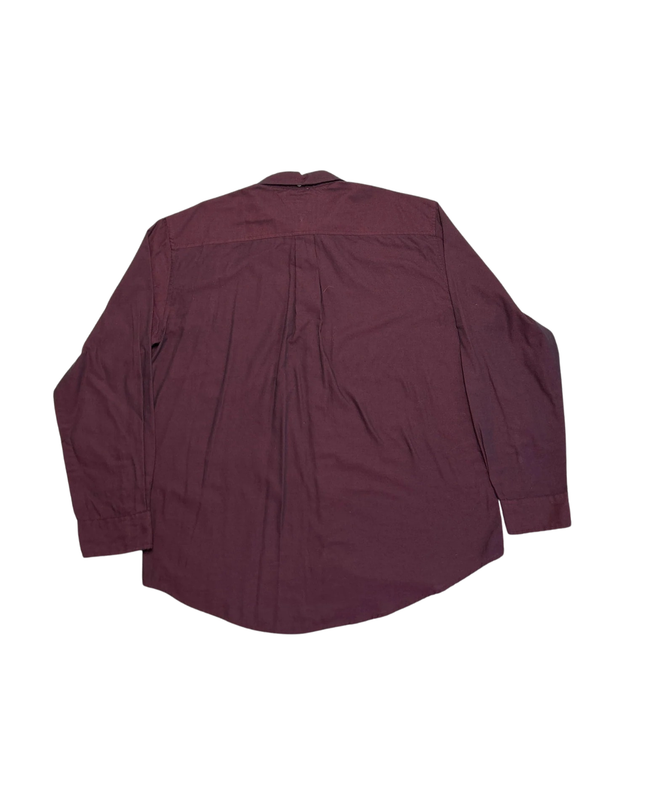 Tommy Hilfiger Burgundy Flag Logo Long Sleeve Shirt