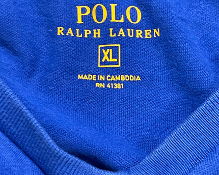 Polo Ralph Lauren Blue Short Sleeve V-Neck T-Shirt