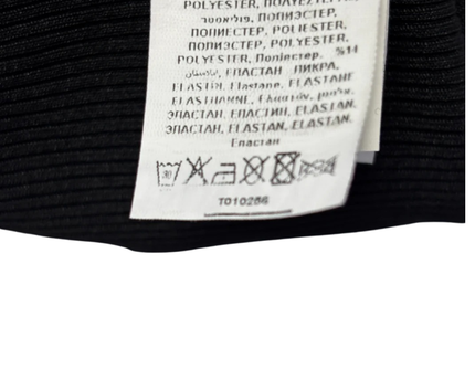 olé by Koton Black Ribbed Flare Leg Pants
