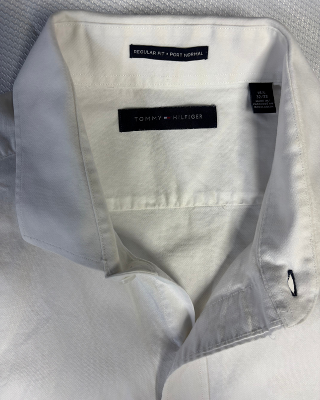 Tommy Hilfiger Classic White Long Sleeve Regular Fit Button-Down Shirt